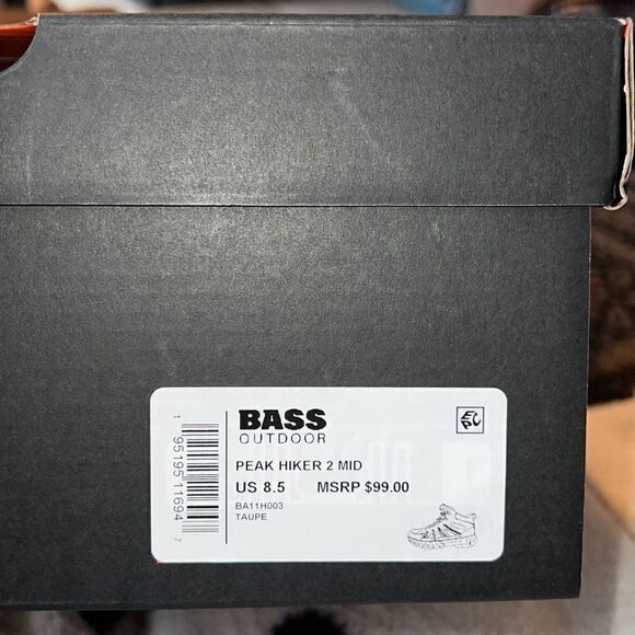 Bass Outdoor Peak Hiker 2 Mid Lace Up Sports Ankle Shoes Boots 8.5 - Picture 7 of 7